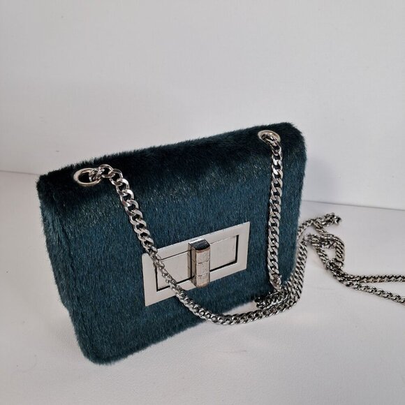 Free People Prospect Vegan Green Crossbody Bag Chain Strap - Picture 1 of 16